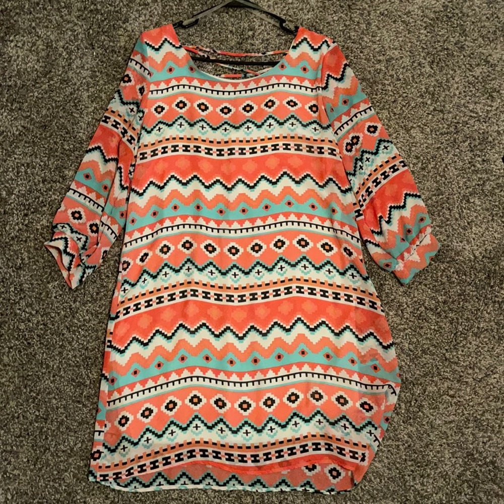 Pretty colorful dress. Large. Fits like a large